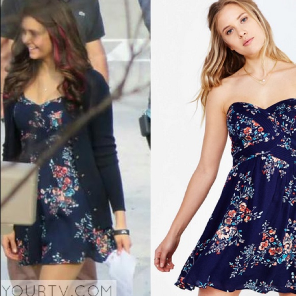 Kimchi Blue Floral Dress ASO Elena Gilbert